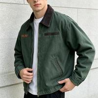 Veste de travail en toile personnalisée avec doublure, style vintage américain, résistante, pour l'hiver