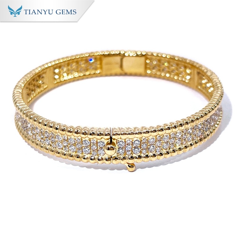 Pure Gold Moissanite Diamonds Bracelet Simple