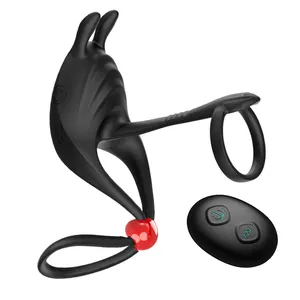 Controle remoto sem fio próstata massageador pênis adulto sexo brinquedo vibrador magnético atraso ejaculação produtos anel galo