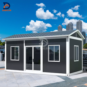 Maison à structure en acier de 20, 40 pieds avec toit, hangar extérieur, petites maisons bon marché avec eau et électricité - Product Image 2