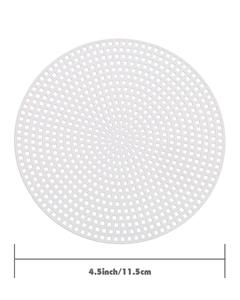 33004 10-Piece 7-Count Circle Plastic Mesh Canvas Sheets Cross Style for Embroidery Acrylic Yarn Crafting Knit Crochet Projects