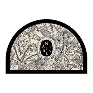 Tapis de bain ovale en terre de diatomée, absorbant, antidérapant, style américain, imprimé plantes et fleurs - Product Image 2