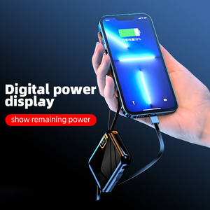 พาวเวอร์แบงค์พกพาขนาดเล็ก สายชาร์จในตัว ชาร์จเร็วแบบคู่ 22.5W PD Type-C สำหรับโทรศัพท์ ความจุ 10000mAh พร้อมหน้าจอแสดงผลดิจิตอล - Product Image 2