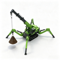 Mini-grue araignée hydraulique télescopique pour petits espaces