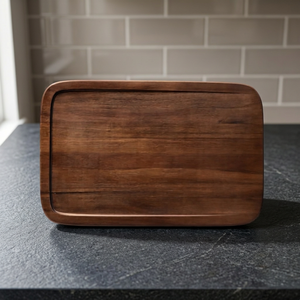 B.S INTERNATIONAL Bandeja de Madera Natural Pulida, Diseños Duraderos Hechos a Mano, Bandejas de Lujo para Servir Alimentos, Uso Residencial, Aptas para Lavavajillas - Product Image 1