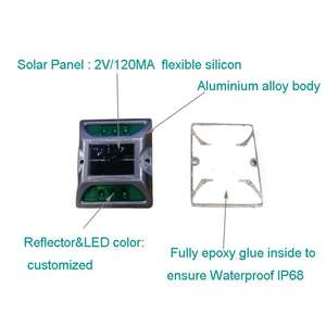 18 سنة من المصنع جودة عالية أدى عاكس الألومنيوم عين القط الشمسية الطريق مسمار تحذير المرور المنتج مع عينة مجانية - Product Image 3