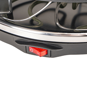 Grill électrique <span class=keywords><strong>rond</strong></span> 800W avec 6 poêles, plaque antiadhésive sans fumée, contrôle de température réglable pour usage domestique et hôtelier - Product Image 5