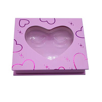 Nouvelle boîte de rangement de cils en forme de cœur personnalisée pour la saint-valentin avec LOGO imprimé