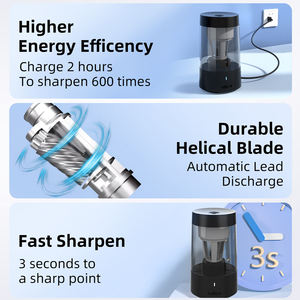 Fournisseur d'usine, <span class=keywords><strong>taille</strong></span>-<span class=keywords><strong>crayon</strong></span> automatique électronique moderne, construction en plastique et en métal, couleur personnalisée pour l'école - Product Image 6