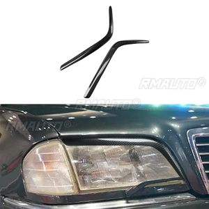 ฝาครอบตกแต่งไฟหน้ารถยนต์คาร์บอนไฟเบอร์ 1 คู่ สำหรับ Mercedes-Benz W202 C-Class C180 C220 C240 C280 C36 ปี 1994-2000 - Product Image 1