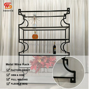 SMOOTH Wedding Iron Metal Wine Rack Wedding <b>Backdrop</b> Birthday Events Party Black <b>Backdrop</b> <b>Stand</b> Wine Rack - Product Image 2