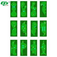 Tapis de putting de golf de grande taille en gazon synthétique artificiel de conception élégante, marque GP, GPC004, durable, pour l'entraînement au golf, avec drapeau/tasse, utilisation intérieure/extérieure