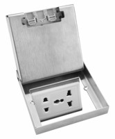 Caja de toma de corriente de acero inoxidable de alta calidad, toma de suelo de mármol, toma de corriente para el hogar, salida de red universal de tipo abierto