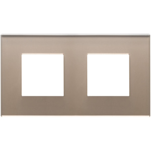 4M 2 Gang Wall <b>Plate</b> Brown Opal 11.4 Cm Length 3.2 Cm Height <b>Switch</b> Cover - Product Image 1