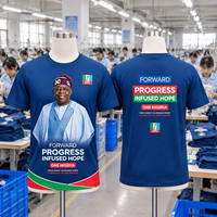 Chemises d'élection en fibre de polyester à séchage rapide, imprimées sur toute la surface, à manches courtes, prix de gros, livraison rapide