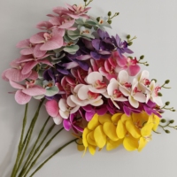 2024 neuer stil 9 köpfe 3d lebensecht berührungsfähige blumen künstliche blumen hochzeitsdekoration künstliche orchideen