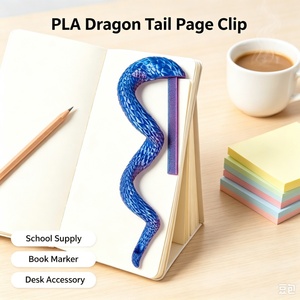 Marcador de Cola de Dragón Impreso en 3D, Color Degradado, Escamas Brillantes, Clip Creativo para Páginas, Marcador de Lectura Novedoso, Accesorio Personalizado para Libros - Product Image 2
