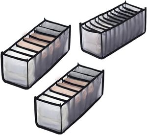 Nueva caja organizadora plegable de nailon para ropa, sujetadores, calcetines y ropa interior, organizador de almacenamiento para armario, bolsa divisora para guardar ropa. - Product Image 1