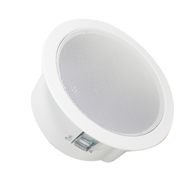 V Fireproof Ceiling Loudspeaker with Metal Housing & 100V Transformer for Evacuation Audio Systems Ceiling Speaker