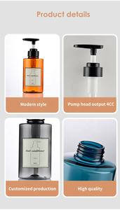 Luxe 300ml Ambre Écologique PET Shampooing Lotion Nettoyant Pour Le Visage Crème Vide En Plastique Bouteille Pompe Pulvérisateur Sérigraphie - Product Image 4