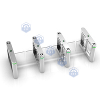 Tourniquet piétonnier à porte battante Code QR Système de présence de carte RFID Protection IP65 en acier inoxydable Anti-talonnage pour bureau