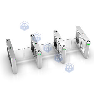 Swing Gate Pedestrian Turnstile QR Code RFID Card Attendance System Aço Inoxidável IP65 Proteção Anti-Tailgating para Escritório - Product Image 6