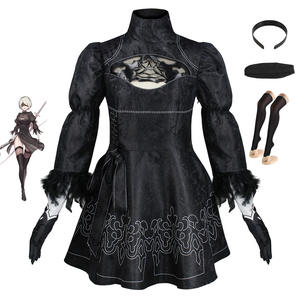 <span class=keywords><strong>Nier</strong></span> <span class=keywords><strong>Automata</strong></span> personnage féminin <span class=keywords><strong>Cosplay</strong></span> Anime robe YoRHa n ° 2 Type B Halloween Performance Costume ensemble - Product Image 1