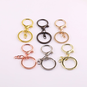 Round Dragon Buckle Three Piece Set Lobster Clasp Keychain DIY Jewelry Hardware Metal Plated Fashion <b>Accessory</b> <b>Bag</b> Charm - Product Image 1
