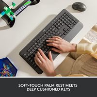 Clavier sans fil pleine grandeur Logitech Signature K650 Comfort avec repose-poignet BLE Bluetooth ou récepteur USB Logi Bolt