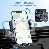 Soporte Universal para Teléfono Móvil para Coche, con Clip Metálico para Rejilla de Ventilación, Rotación de 360 Grados °   Botón de Liberación Giratorio, Logotipo Personalizado OEM, Entrega Rápida