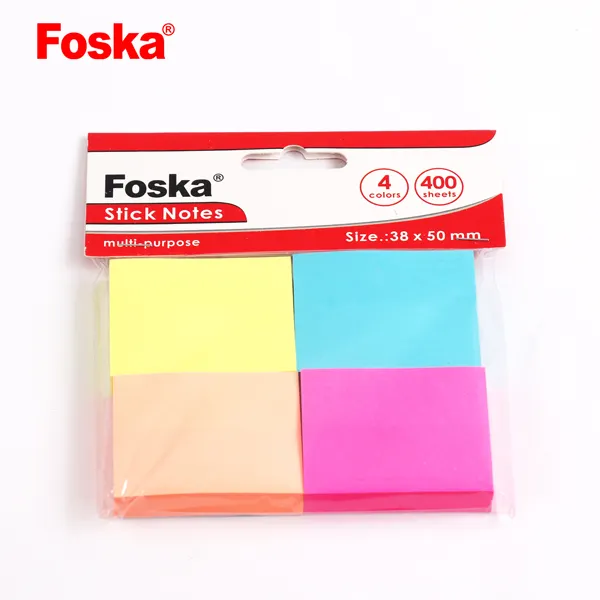 Foska Hot Sale Bunte selbst klebende klebrige Sets Memo Notes Pad