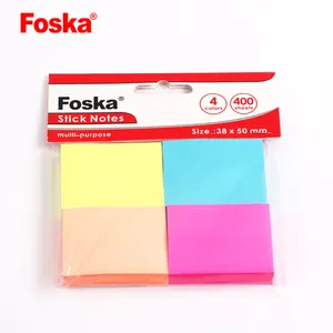 Foska 热卖彩色胶粘剂粘滞套装备忘录便笺垫