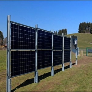 Sistema de montaje de valla solar vertical bifacial <span class=keywords><strong>para</strong></span> paneles fotovoltaicos Estante de tierra de fácil instalación <span class=keywords><strong>para</strong></span> uso en granja o jardín - Product Image 1