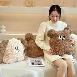 الوسائد القطيفة على شكل كلب لطيف قماش خاص دافئ لينة محشوة مخصصة الكلب الدب وسادة قطيفة رمي وسادة لعبة أفخم - Product Image 6