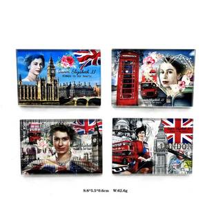 Imán personalizado Queen <span class=keywords><strong>Elizabeth</strong></span> Memorial Crystal Glass para nevera Queen <span class=keywords><strong>Elizabeth</strong></span> Always in Our Heart Imanes Pegatinas Recuerdos - Product Image 3