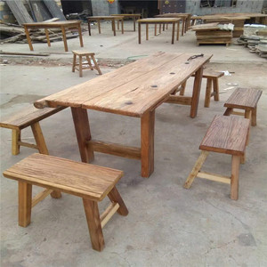 Banc en <span class=keywords><strong>bois</strong></span> d'orme recyclé vintage pour la maison / Banc de salle à manger en <span class=keywords><strong>bois</strong></span> d'orme récupéré - Product Image 4