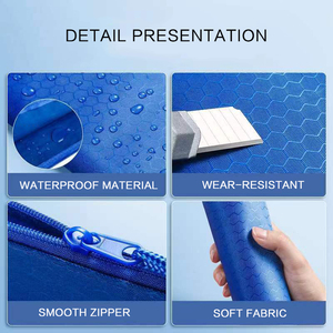 방수 A5 축구 프린트 보관 가방 캔버스 PVC 지퍼백 맞춤형 문서 가방 로고 인쇄 가능 - Product Image 4