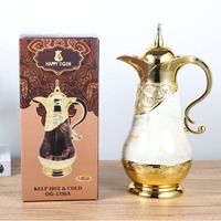 Termo de café árabe Cafetera 1000ml Frasco de café árabe Tetera aislada Tetera árabe Cafetera árabe Olla árabe 1000ml