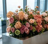 Y-022 Luxe Morandi Kleur Kunstbloemen Grondarrangement Bruiloft Gangpad Bloemendecoratie Op Maat Gemaakt Handgemaakt Evenementendecoratie