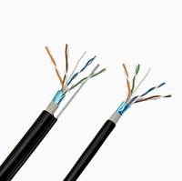 Câble Ethernet Cat5e FTP 305m 23AWG 4-2 paires UTP intérieur/extérieur, gaine PVC, cuivre nu CCA, sortie d'usine