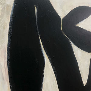 Extra Large <span class=keywords><strong>Matisse</strong></span> Style Minimaliste Art Original Abstrait Figuratif Noir et Blanc Peintures sur Toile Huile Médium - Product Image 5