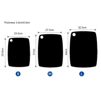 Planche à découper en fibre de bois de pin sans BPA avec trou de suspension, pour légumes et viande, lot de 3
