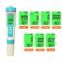 Nouveau testeur 7 en 1 PH/TDS/EC/ORP/Salinité/S. Testeur de qualité de l'eau G/mètre de température pour l'eau potable, les aquariums, les piscines et l'agriculture