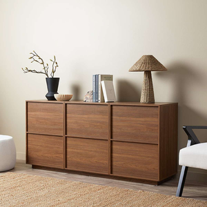 Credenza Moderna in Legno Color Noce di Produzione Ingrosso con Ampio Spazio di Archiviazione per Soggiorno - Product Image 2