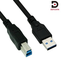 Cable de Impresora USB 3.0 DFX con Blindaje de PVC, 1.8m, 5Gbps, USB A a B Macho, Cable de Datos para Impresoras, Computadoras y Escáneres