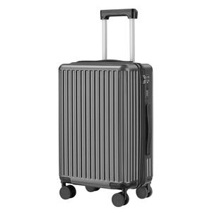 Ensemble de bagages de voyage, valise antichoc de 24 pouces avec roues silencieuses, serrure à combinaison, couleur graphite, motif rayé, unisexe - Product Image 2