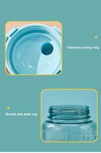 Factory Custom 2000ml <b>Large</b> Capacity Water Bottle With Bounce Cover Time Scale Reminder Frosted Cup for Outdoor Sports Fitness - Product Image 3