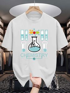 T-shirt di Alta Qualità Comoda all'Ingrosso, Maglietta Personalizzata 100% Cotone con Motivo <span class=keywords><strong>Chimico</strong></span> per Uomo - Product Image 1