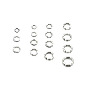 Anillas de acero inoxidable redondas de 3.5mm, 4mm, 4.5mm, 5mm y 6mm para la fabricación de collares, accesorios de joyería, componentes para manualidades DIY. - Product Image 3