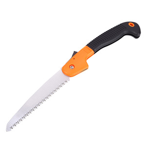 Folding <b>Saw</b> 180mm Stainless Steel Blade Orange And Black Handle Garden Woodworking Tool - Product Image 1